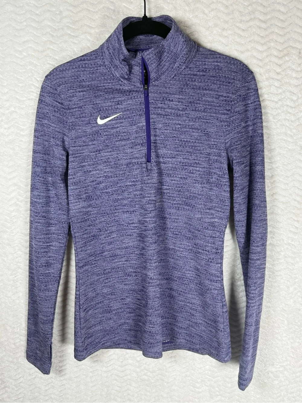 Nike Purple Heathered Quarter-Zip Pullover. Size small. Prettiest purple color.
